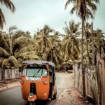 TukTuk on the road in Sri Lanka